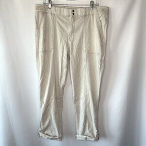 White House Black Market Women's Cropped Straight Leg Mid Rise Pants Size 16L